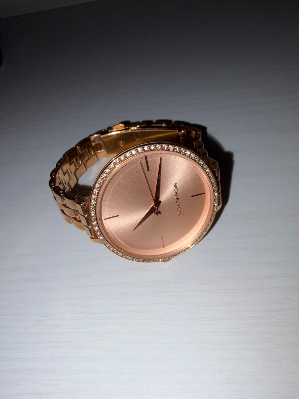 Michael Kors Rose Gold Crystal-Accent Women's Bracelet Watch